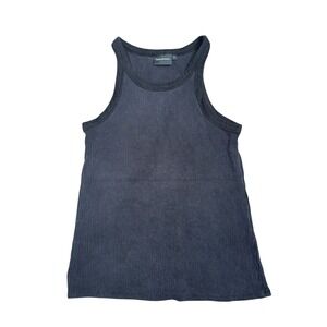 Richer Poorer Ribbed Tank Top Womens Small Black Excellent High Neck Lyocell